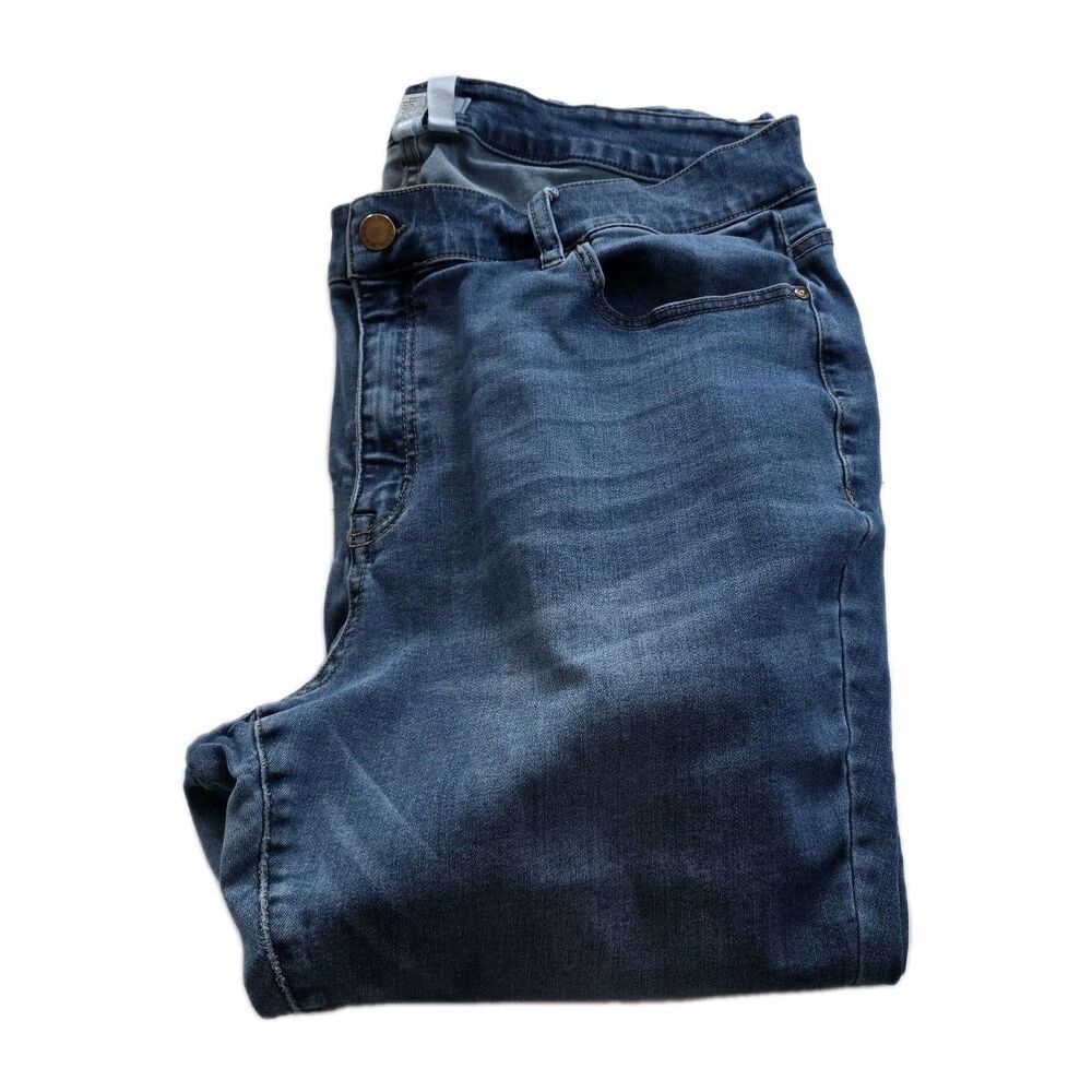 Lane Bryant High Rise Skinny Jeans Women's Sz 24 Med Wash Flex Magic Waistband